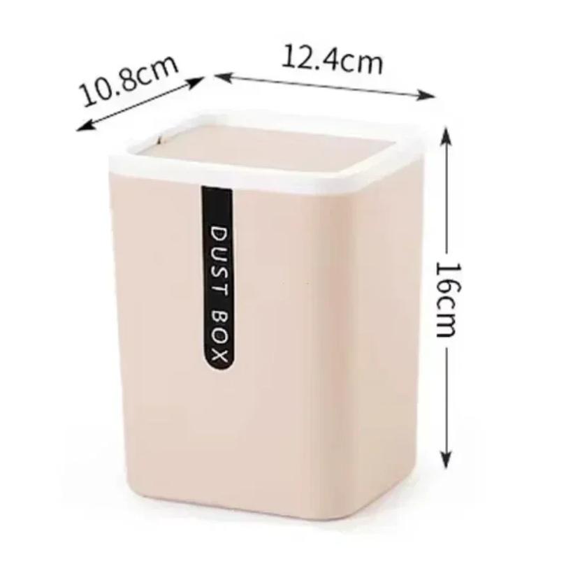 Creative Mini Small Waste Bin Desktop Garbage Basket Home Table Plastic Office Supplies Trash Can Dustbin Sundries Barrel Box