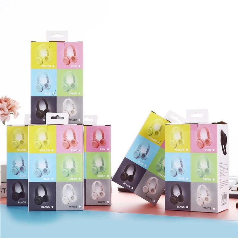 Y08 Kabelloser Bluetooth-Kopfhörer Macaron-Kopfhörer Stereo-Kopfhörer Gaming-Headset mit Mikrofon Gamer Girl Geschenk für Handy Tablet