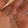 Tassel Drop Earrings Gold Color Zircon Earrings Light Luxury Accessories Dangling Earrings  Women