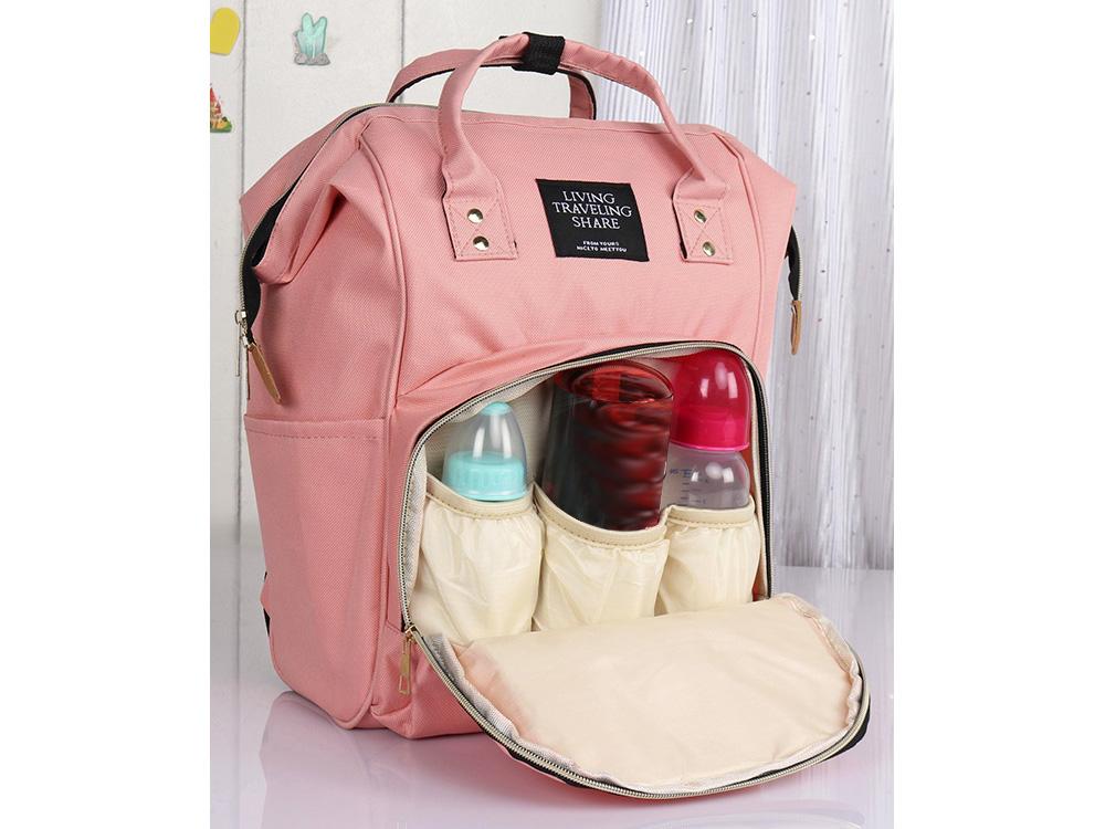 Backpack Bag For Stroller Pink 36X16X27 (60) Gab_A