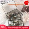 Luxury Ring Earring Organizer Dust-Proof Moisture-Proof Necklace Jewelry Storage Box Lid Double-Layer Divided Jewelry