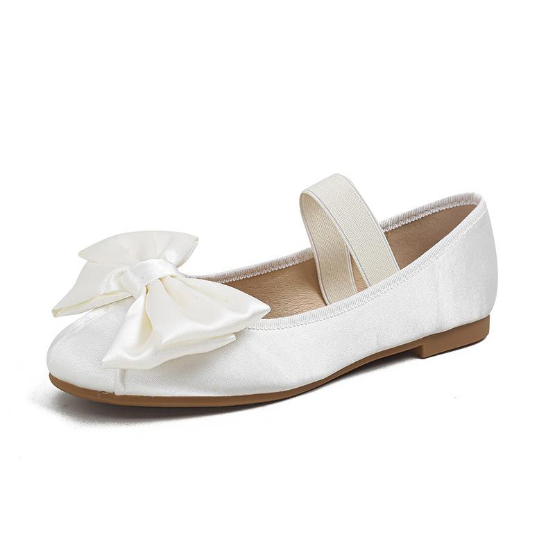 

[Women s Shoes Source Litong] Eugene Daughter~ Bow word with ballet flats women s single shoes Mary Jane 33