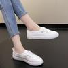 Buty damskie na wiosnę, lato, jesień i zimę, Trampki damskie, Buty studenckie, Białe buty, Niskie buty sznurowane z okrągłym noskiem, Buty codzienne