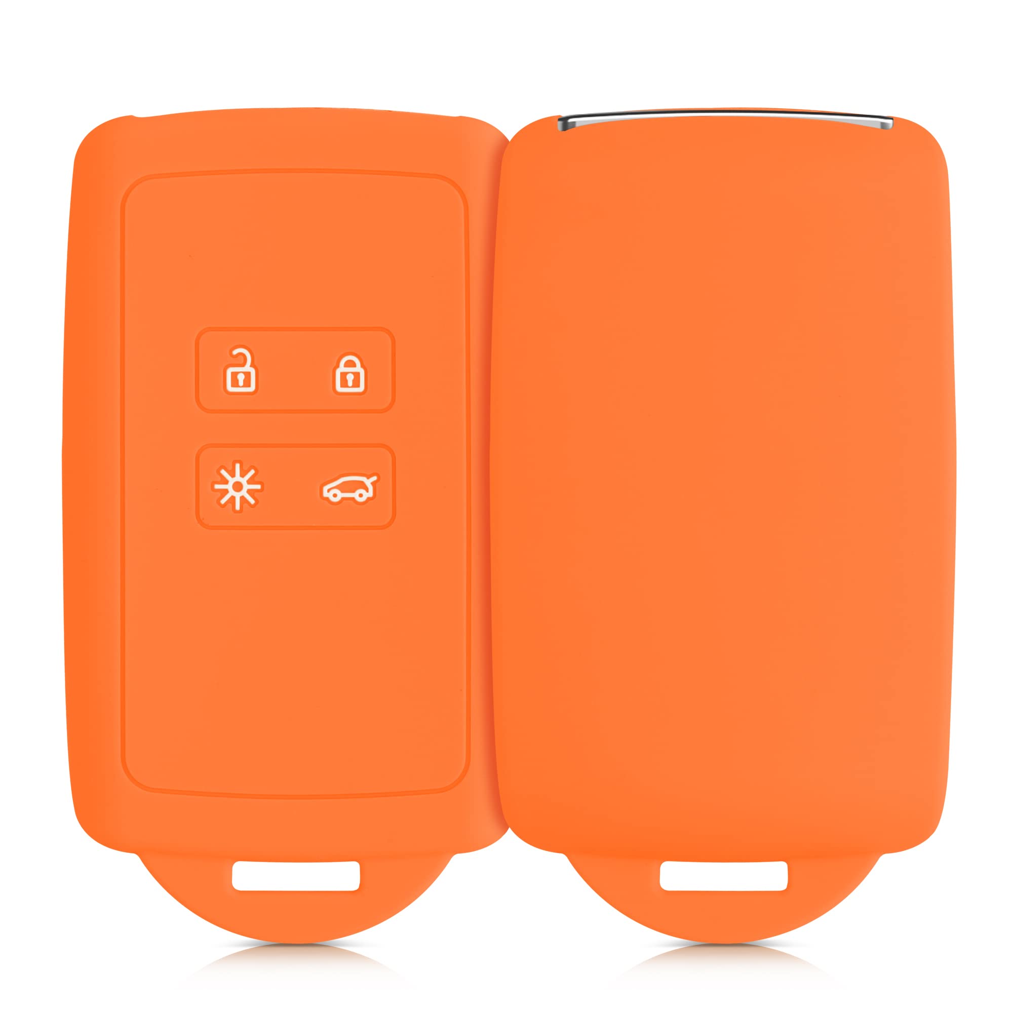 kwmobile Renault 4-Button Car Key Smart Key (Keyless Go Compatible M оранжевый