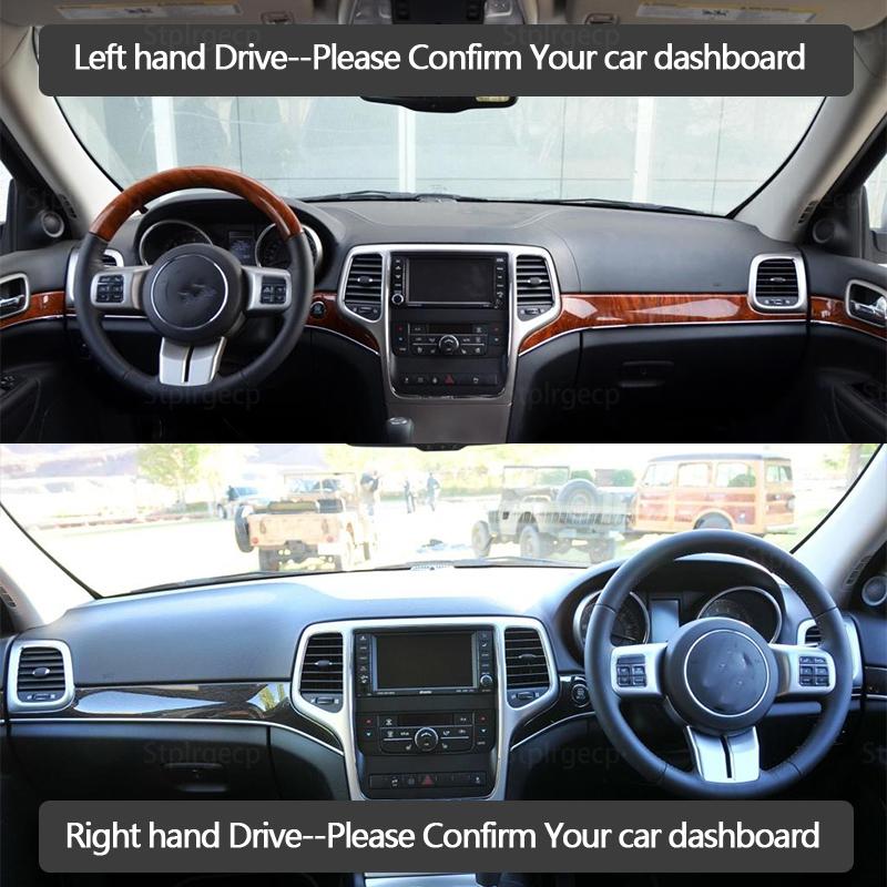 for Leather Car Dashmat Dashboard Cover Dash Mat Accessories Left Right Drive Jeep Grand Cherokee WK2 2011-daqie11-19