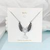 Angel's Wings Pearl Titanium Steel Necklace with Copper Pendant - Exquisite Women's Luxury Clavicle Chain Jewelry