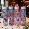 750 ml Wasserflasche Cartoon K-Pop Dämonenjäger Bedruckt Große Kapazität Trinkbecher Tragbar Outdoor-Sport Wasserbecher Kinder Geschenk