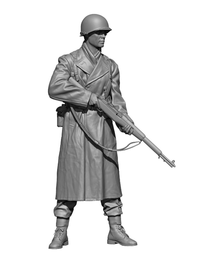 H3 Model WW2 US Army Rifleman Battle of the Bulge Resin Kit HS24092 1/24 #1 (Man)