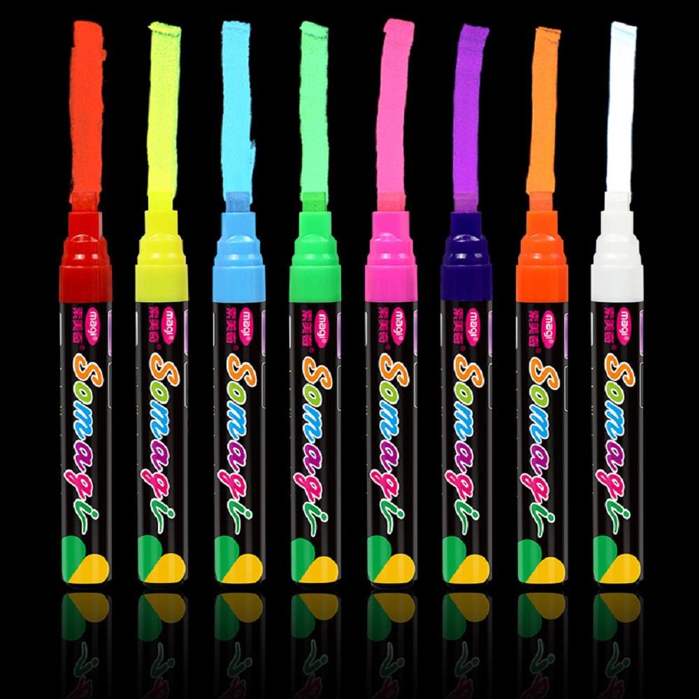 8 Colors Erasable Liquid Chalk Marker Pen Blackboard Whiteboad Window Glass Sign