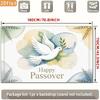 2D Passover Photography Backdrop White Dove with Olive Branch Watercolor Background