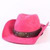 Popular European and American Classic Suede Western Cowboy Hat, Men's and Women's Fashion Big-brimmed Top Hat Shade