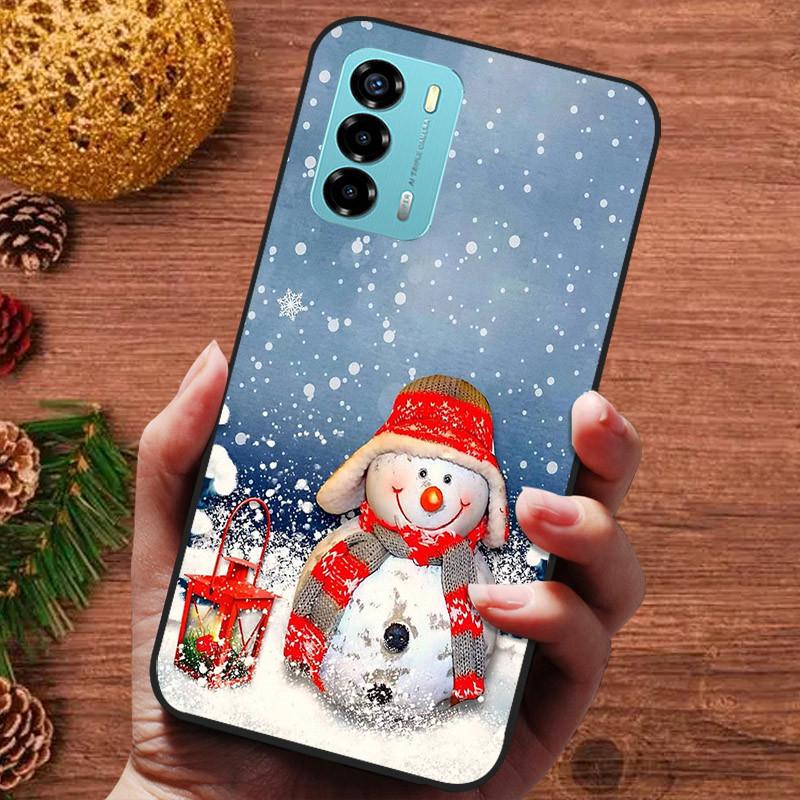 Christmas Silicone Soft Case for ZTE Blade V40 V30 Vita V40 Design V41 Smart A7050 Cover Bumper 8030 9030 Cute Bumper Funda