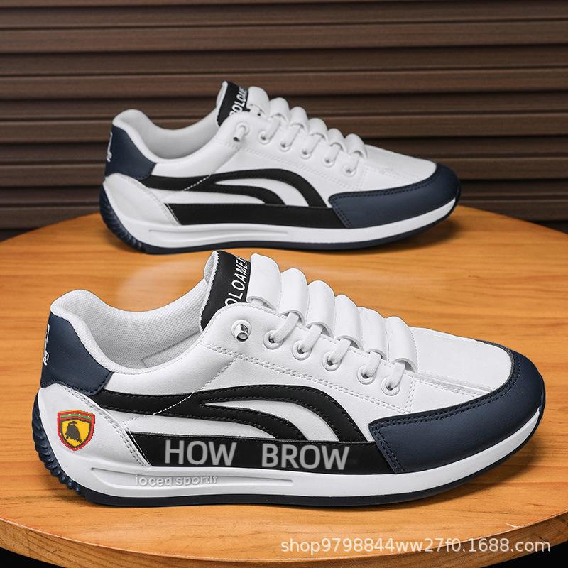 

Men s shoes 2025 autumn new Forrest Gump breathable little white shoes sports and leisure leather shoes one pedal Korean version lazy shoes men 44