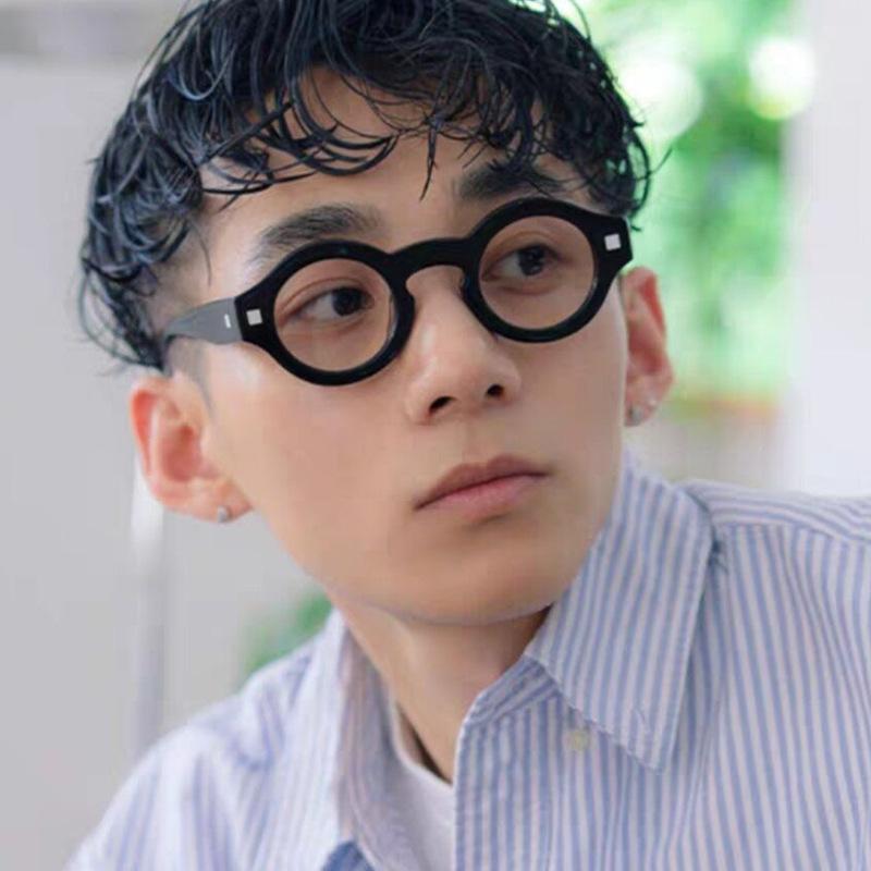 1PC New Round Versatile Sunglasses Personalized Trendy Travel Driving Sunglasses Men and Women Unisex Wearing Glasses Frame