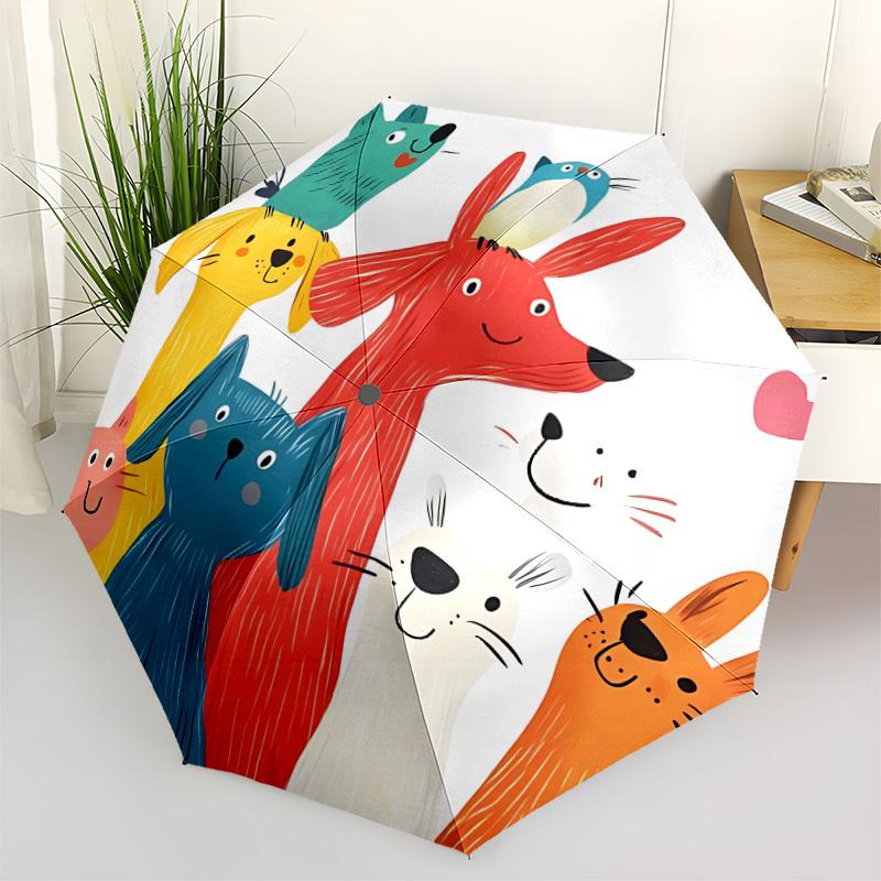 1pc Pet Animal Automatic Open/Close Umbrella Compact Folding Umbrella, All-Season Portable Umbrella for Women/Men F1124312