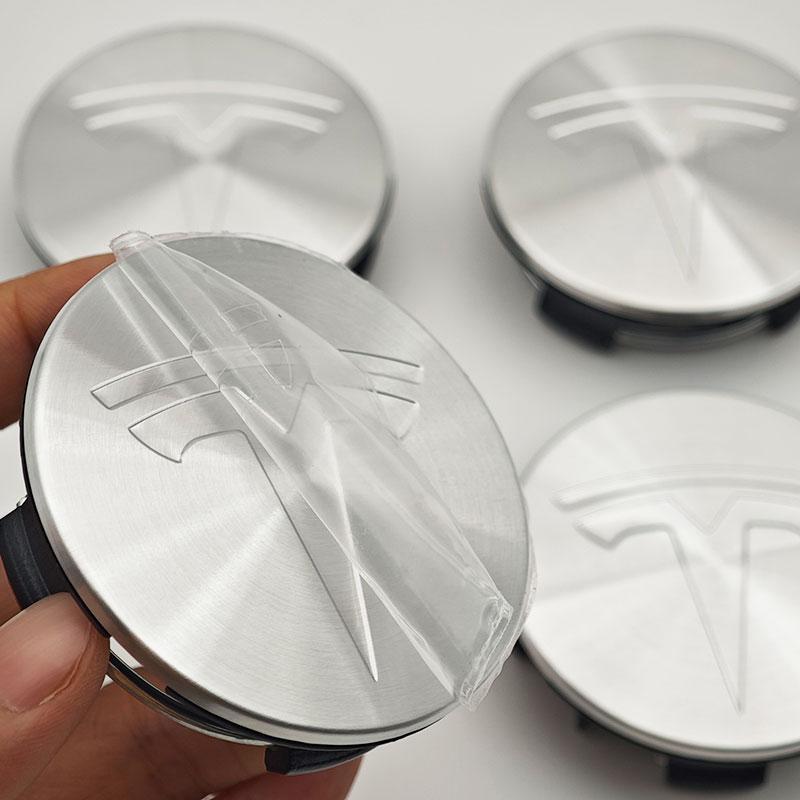 XTL2 56mm 4pcs/set Chrome Wheel Center Caps for Tesla Original Hub Caps Model 3 Model Y Model S X High Quality Auto Accessories