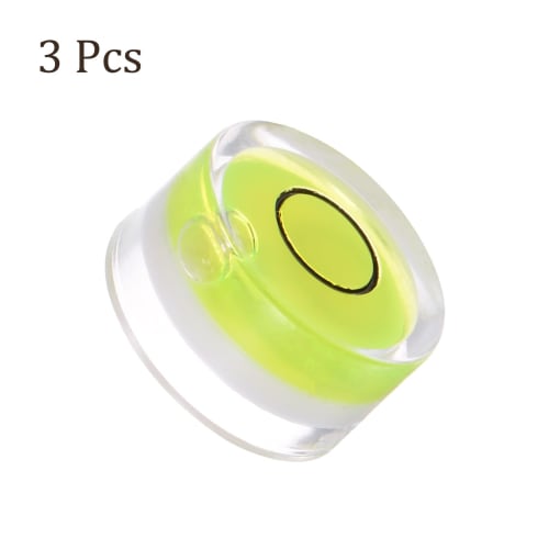 Kozelo 3-Pack Small Round Bubble Levels, 19mm Diameter, 10mm Thick, Mini Round RV Leveling Tool for Travel Trailer Turntable Camera, Lime