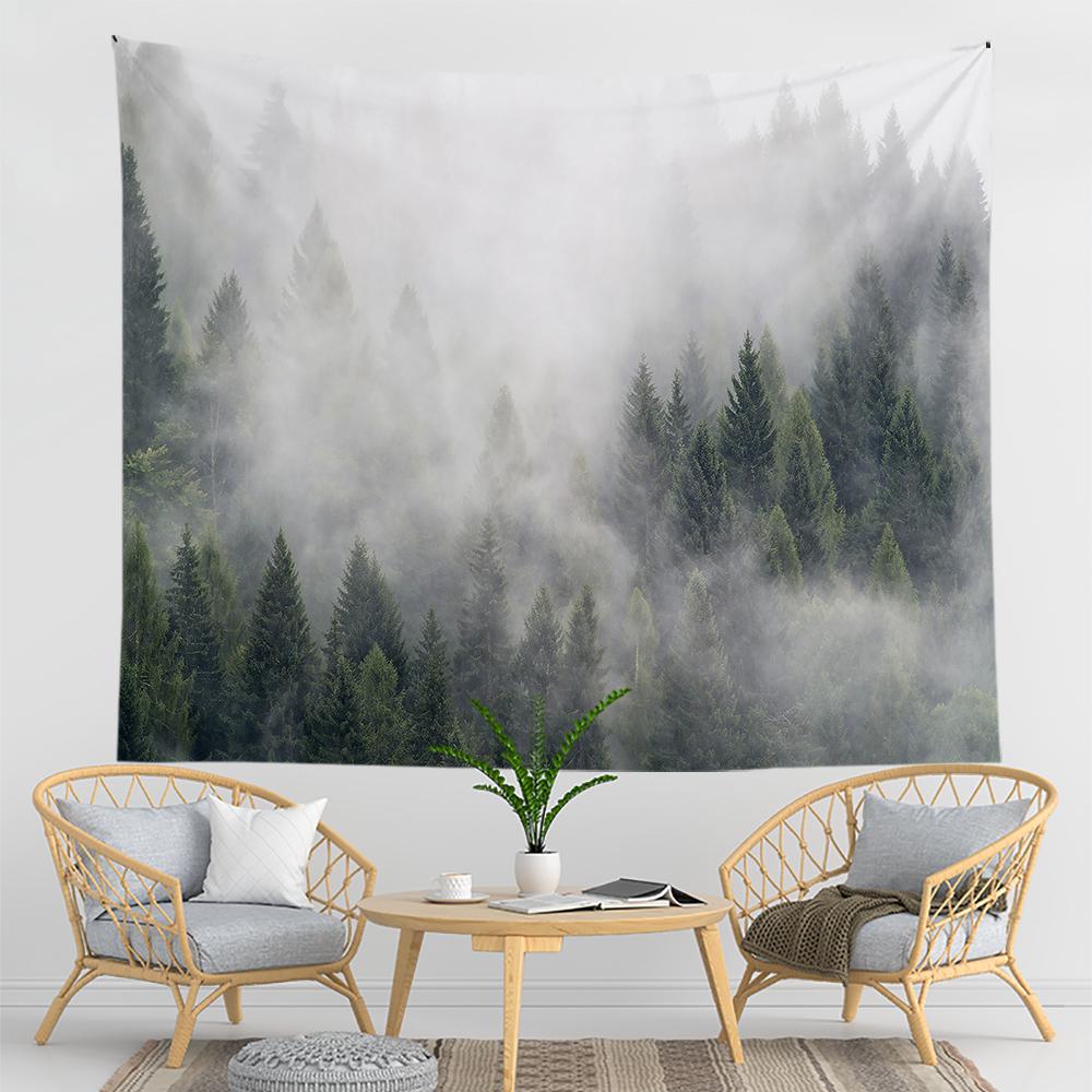 Mountain Psychedelic Tapestry Forest Wall Hanging Bohemian Witchcraft Dorm Decor