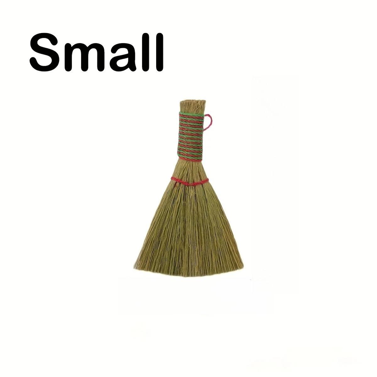 

1 Handheld Broom with Woven Bristles - Portable Manual Sweeping Cart, Suitable for Home Kitchen Floors, Office Desktops