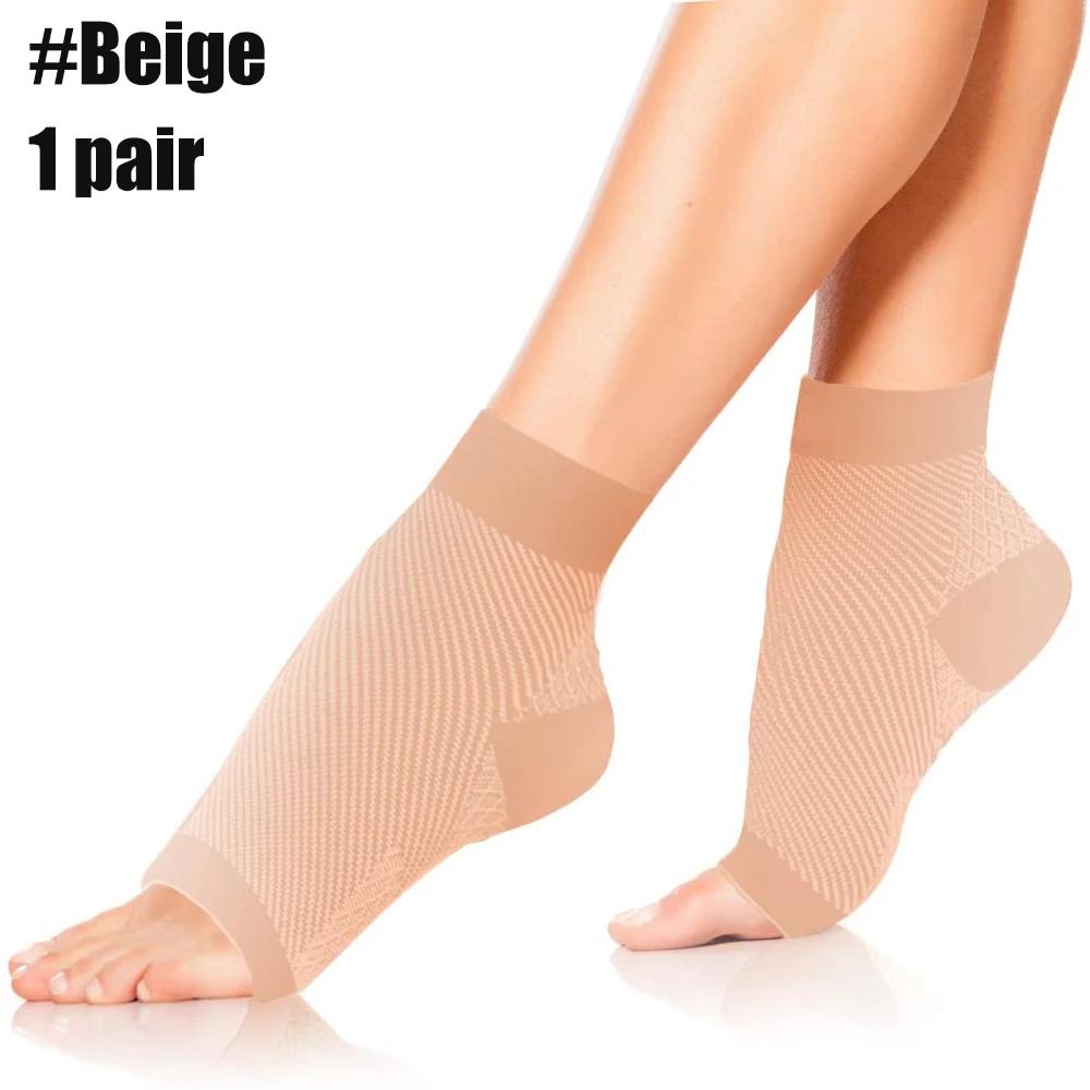 1Pair Ankle Compression Sleeve Open Toe Ankle Compression Socks Plantar Fasciitis Socks For Men Women,Neuro Socks For Joint Pain