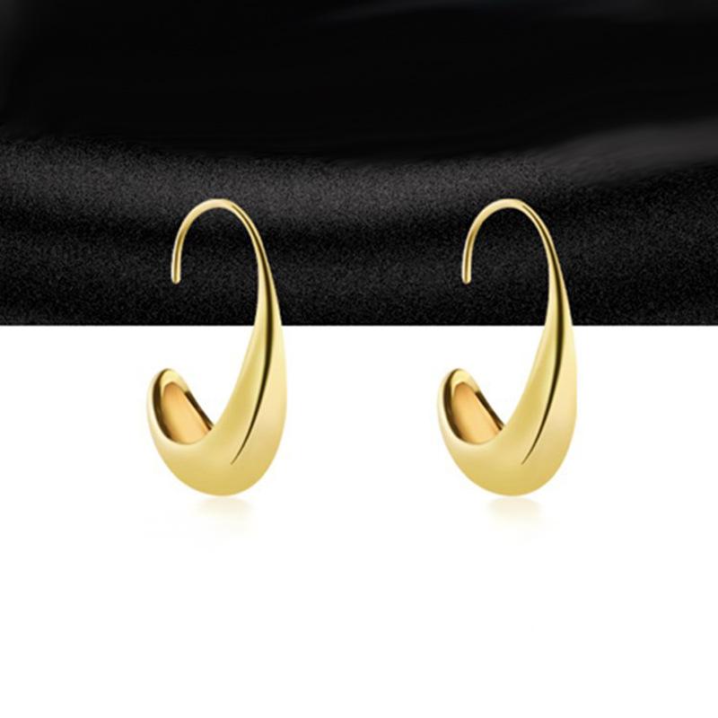 

Creative Arc Drop Earrings with Minimalist Vibe Stylish Fashion Stud Ear Hooks