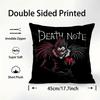 D-Death N-Note Pillow Case Plush Fabric Soft  Pillowcase Double Sided Print  Sofa Cushion Cover Throw Pillow Cover