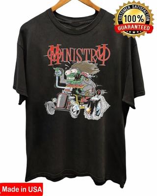 Vintage Ministry Band Cotton Black Shirt Unisex Concert S To 5XL MQ307 Unisex T-Shirt