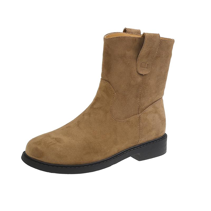 

Outdoors Solid Color Boots for Ladies Non-Slip 2024 New Autumn Winter Women s Ankle Boots Leather Wear Resistant Boots 40 хаки