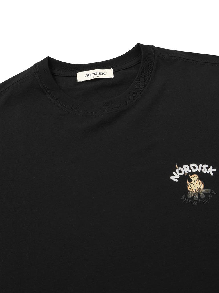 NORDISK Forest Cartoon Short Sleeve T-Shirt - U_Black