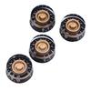 4PCS Electric Guitar Bass Knobs Potentiometer Knob Caps for Volume Tone Control Musical Instrument Parts Yellow Black