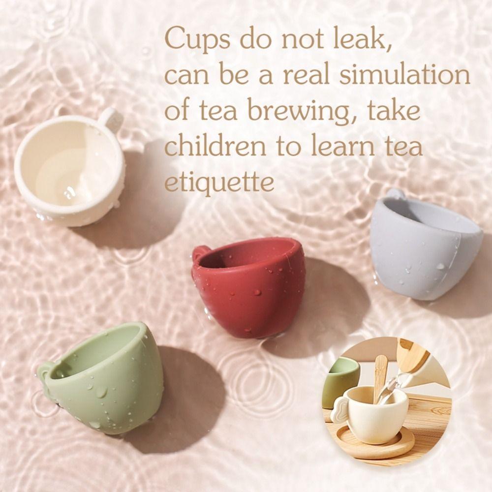 Wooden Teapot Teacup Simulation Education Pretend Play Toy Afternoon Tea Toy Kids Gift