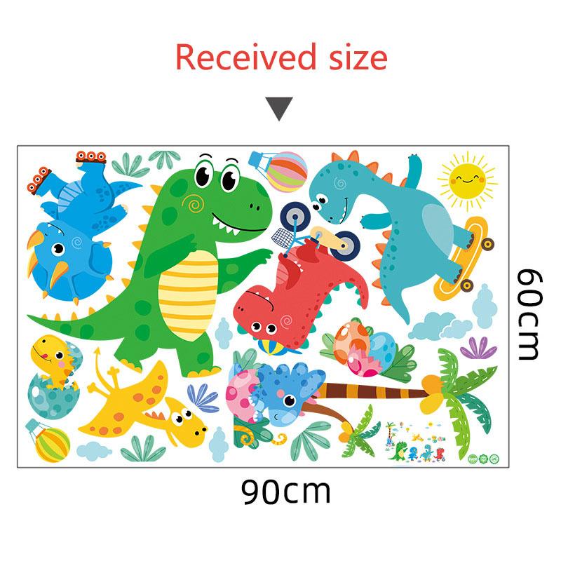 Dinosaurierpark Wandaufkleber für Kinder, Cartoon Tier Wandtattoos, Kinderzimmer Schlafzimmer Heimdekor Abnehmbare Wandkunst