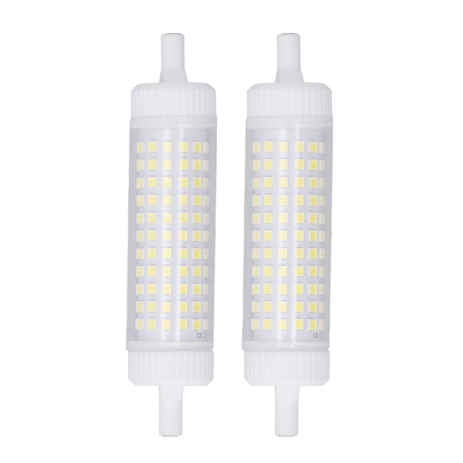 

Лампочка R7s с регулировкой яркости 118 мм, двухцокольная, защита глаз, 154 светодиода, 15 Вт, для сценического напольного светильника 110 В, 2 шт.