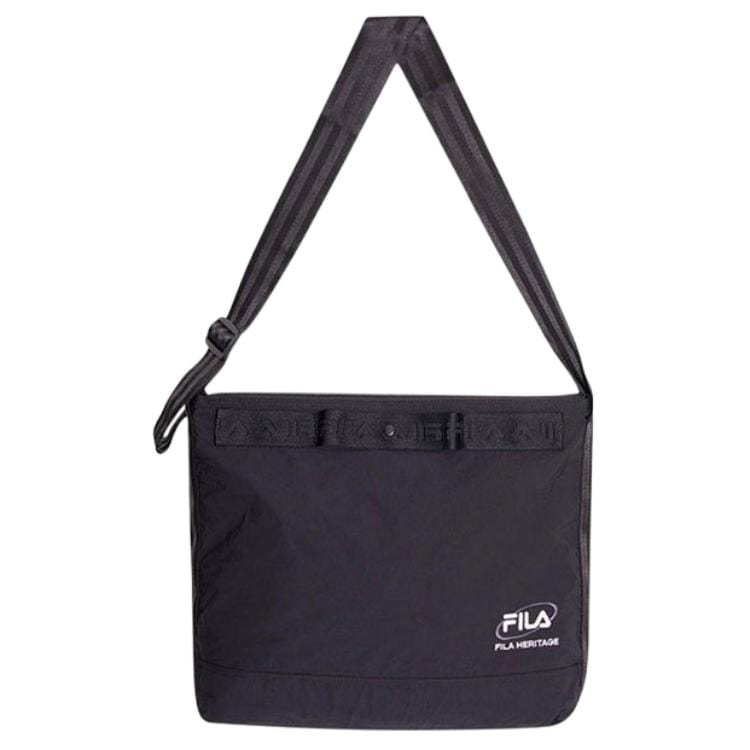 Fila Nylon Shoulder Bag, Crossbody Bag Large Unisex Black FS3BCF6332X-BLK