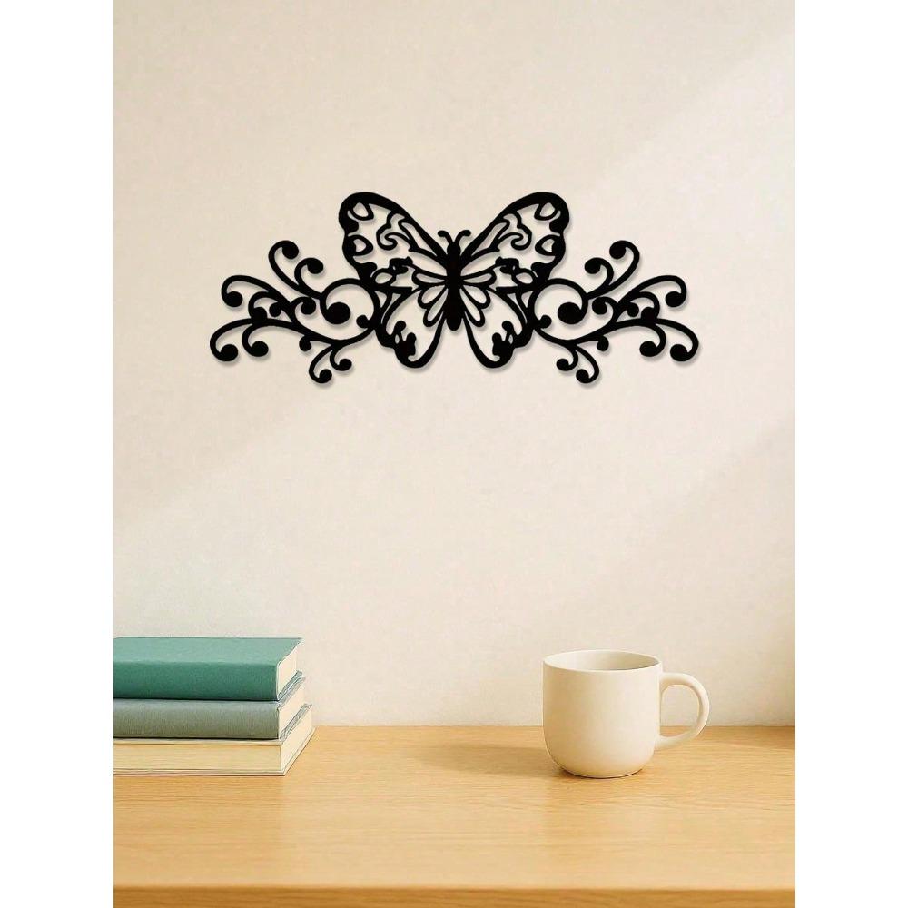 Wrought Iron 3D Butterfly Wall Art Vintage Home Decor Rustproof Waterproof Outdoor Metal Sculpture Easy Hang Unique Gift
