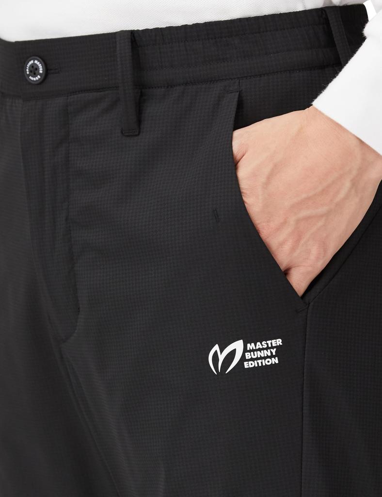 Water Repellent Easy Pants Golf 7 [Master Bunny] Men's (Houndstooth Pattern/Stretchy) / / 758-3236007 010_Black [3L]