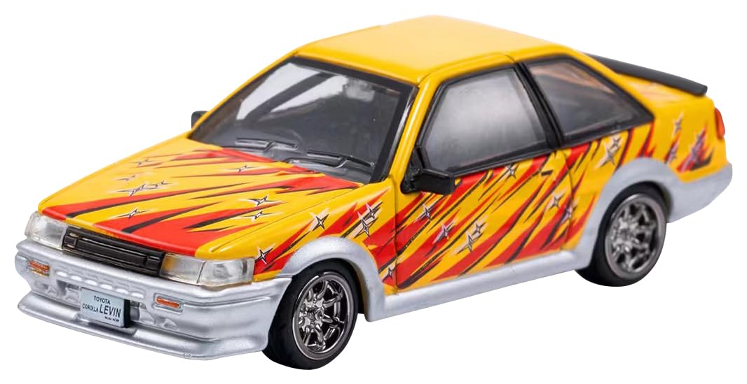 

DIECASTTEAM Toyota Corolla Levin RHD Yellow Finished Product 1/64
