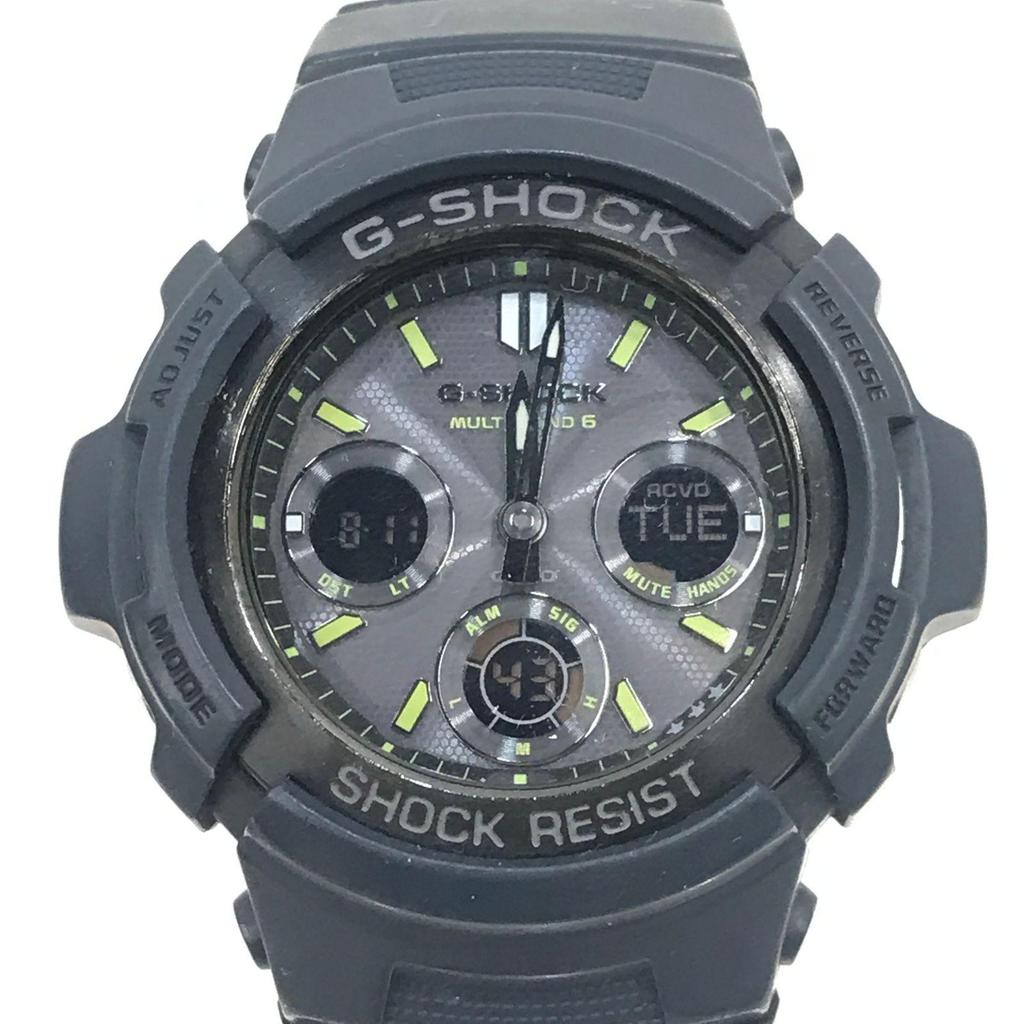 Used CASIO G-SHOCK Radio Solar AWG-M100NV Watch _266