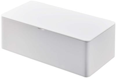 Yamazaki Tower Taschentuchbox Standardgröße mit weißem Innenraum B25 x T12 x Manipulationssicher 5720, Deckel, [Kompatible Größenabmessungen ca.. H7cm]