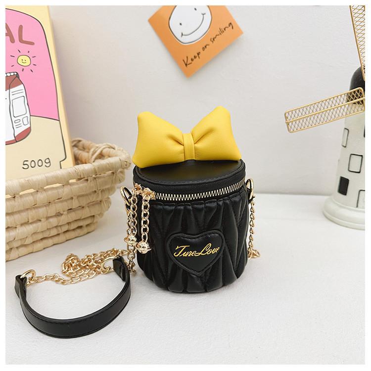 Children's Purse With Bow Detail Rhombus Chain Strap Mini Bag For Girls Summer New Stylish Shoulder Bag