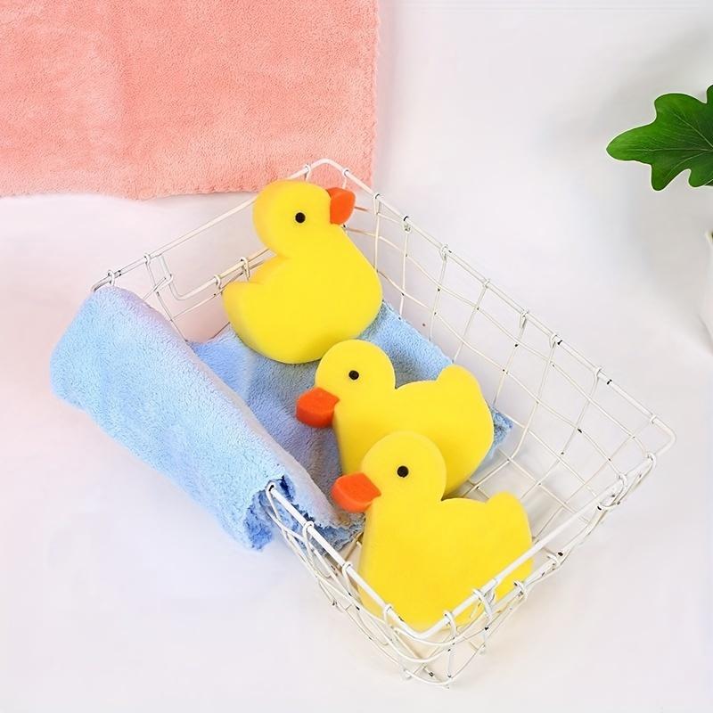 1pc Cartoon Bath Sponge, Multifunctional for Showering, Dishwashing & Cleaning – Cute Yellow Duck Design, Bath Sponge For Shower