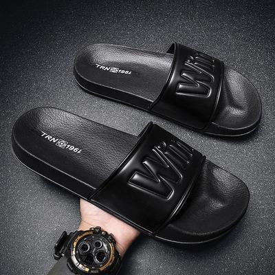 Men's Genuine Leather Non-Slip Summer Flip-Flops with Soft Thick Soles - Casual Beach Sandals
