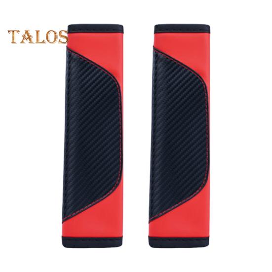

2 шт. чехол для ремня безопасности автомобиля из углеродного волокна, защитные наплечники для ремня безопасности, дышащая накладка на ремень безопасности для защиты шеи и плеч красный