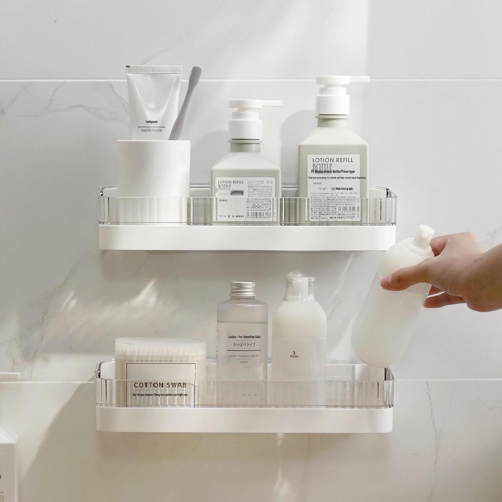 Punch-Free Wall-Mounted Bathroom and Kitchen Storage Rack