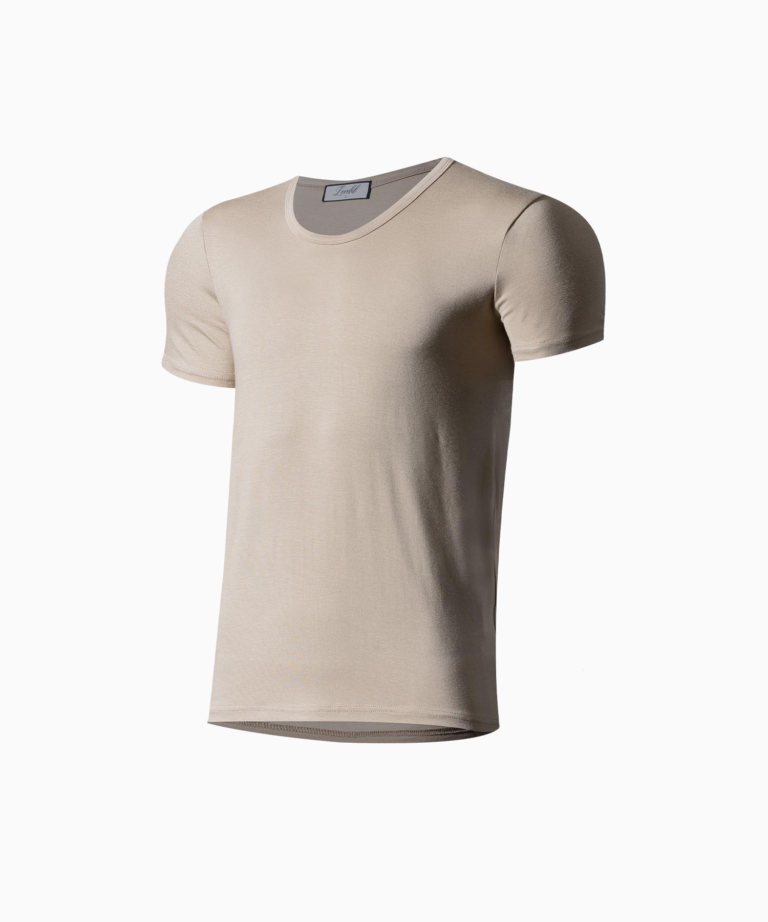 Reve Eld Muscle Fit U-Neck Beige 2