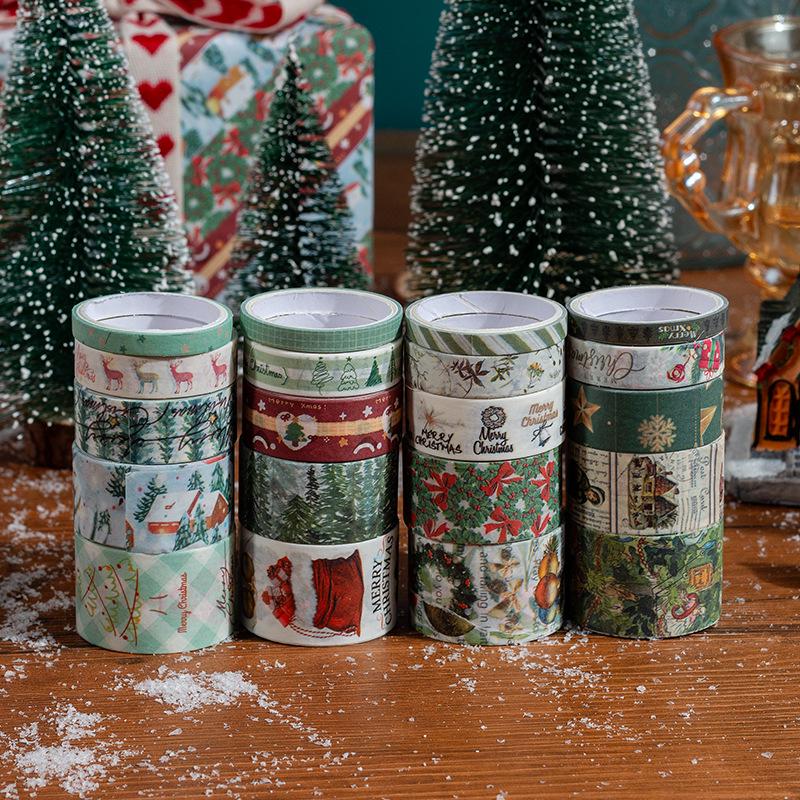 Festive Washi Tape Collection: Christmas, Valentine's, Starry Sky, Winter Sonata, DIY Hot Stamping