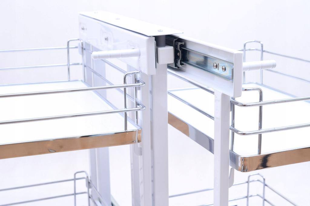 Magic Corner Double-Sided Full Bottom White Drawer
