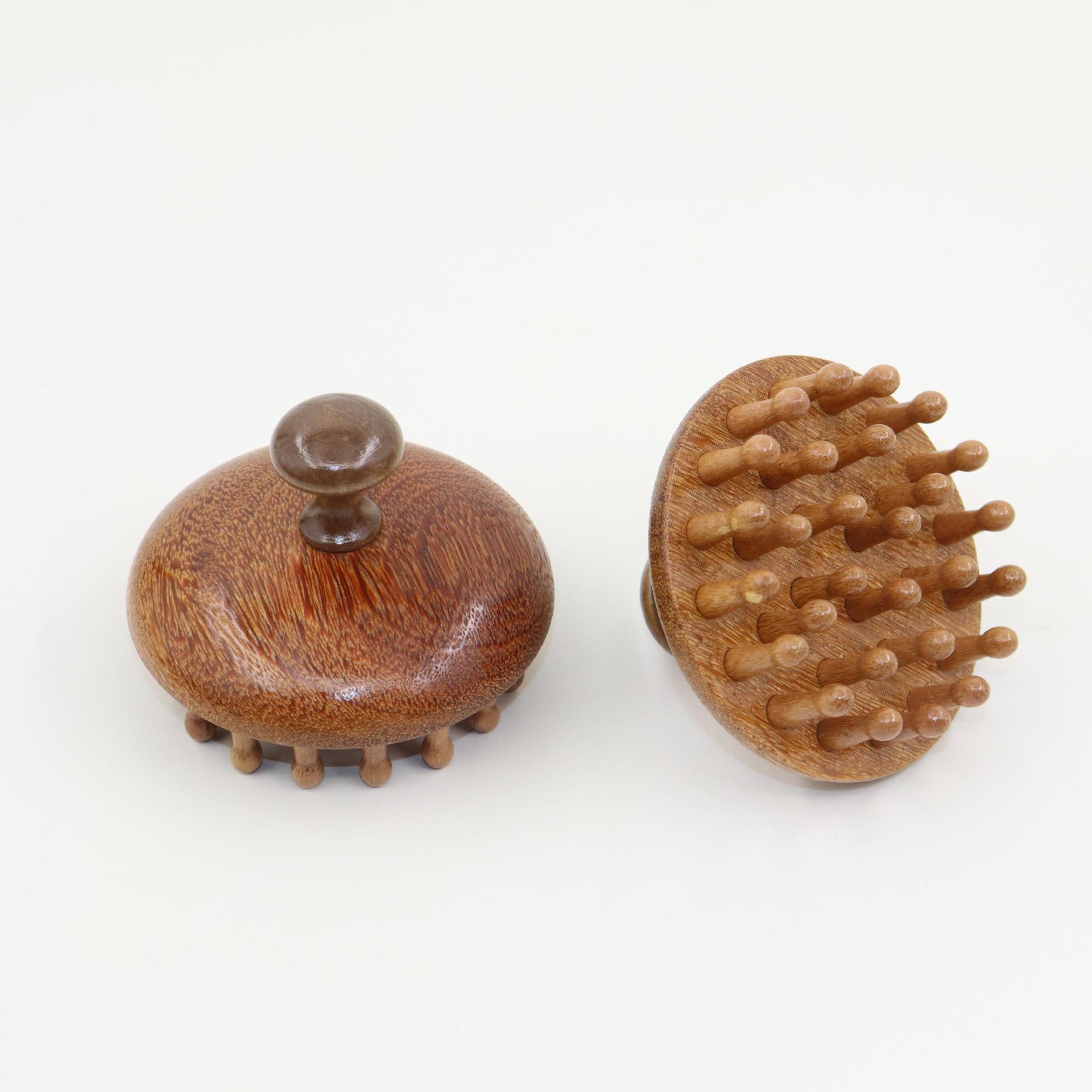 Golden Sandalwood 28-Pin Scalp & Body Massage Comb