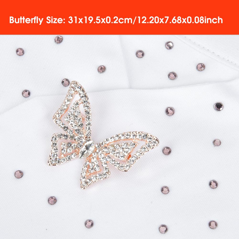 3PCS Combed Cotton White Adults Children Horse Riding Collar Flower Necktie Brooch Equestrian AccessoryButterfly Free