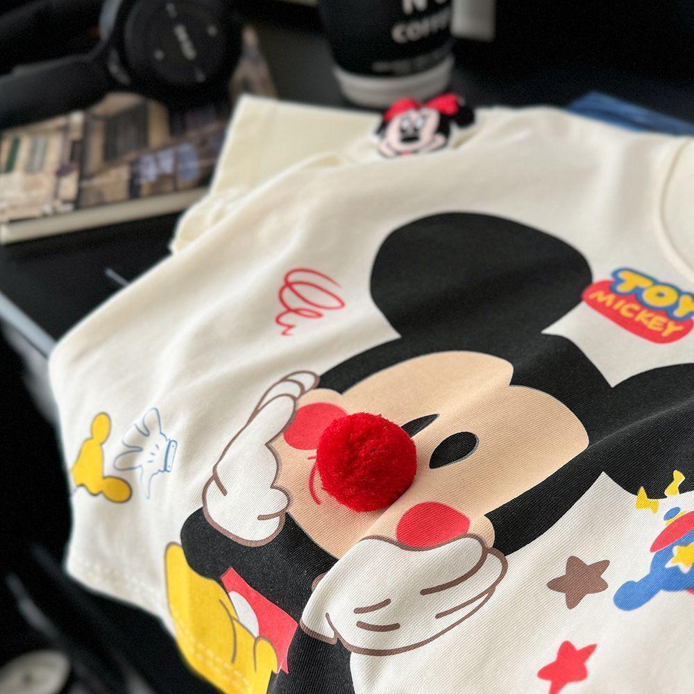 3D Cartoon Character Short Sleeve Cotton T-shirt - Fun Summer Loose Fit for Men, Women, and Kids; Parent-Child Matching Tops.